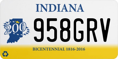 IN license plate 958GRV