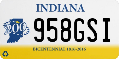 IN license plate 958GSI