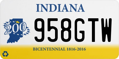 IN license plate 958GTW