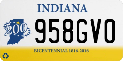 IN license plate 958GVO