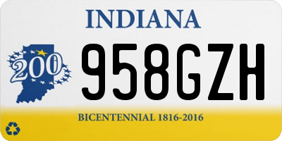 IN license plate 958GZH