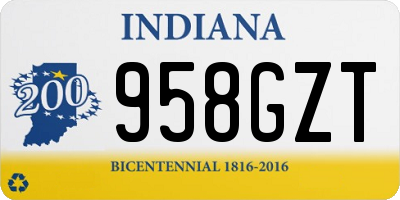 IN license plate 958GZT