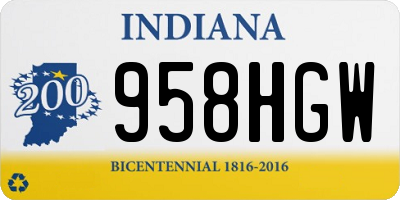 IN license plate 958HGW
