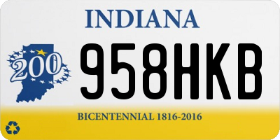 IN license plate 958HKB