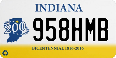 IN license plate 958HMB