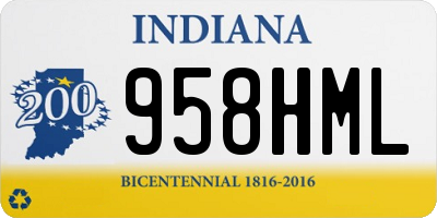 IN license plate 958HML