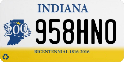 IN license plate 958HNO