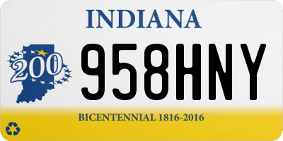 IN license plate 958HNY