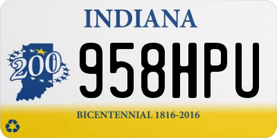 IN license plate 958HPU