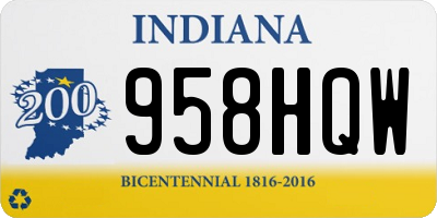 IN license plate 958HQW