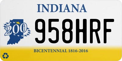 IN license plate 958HRF