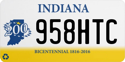 IN license plate 958HTC
