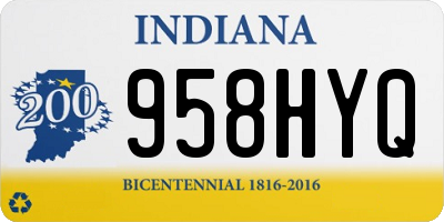IN license plate 958HYQ