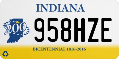 IN license plate 958HZE