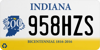 IN license plate 958HZS