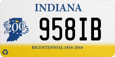 IN license plate 958IB
