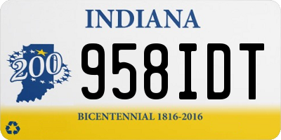 IN license plate 958IDT