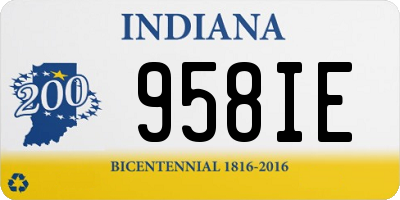 IN license plate 958IE