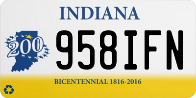 IN license plate 958IFN