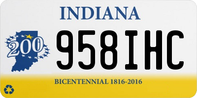 IN license plate 958IHC