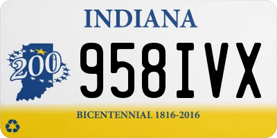 IN license plate 958IVX