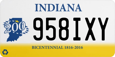 IN license plate 958IXY