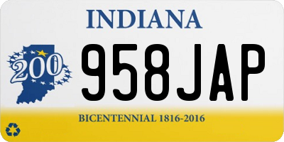 IN license plate 958JAP