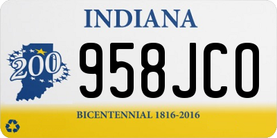 IN license plate 958JCO