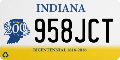IN license plate 958JCT