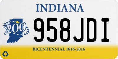 IN license plate 958JDI
