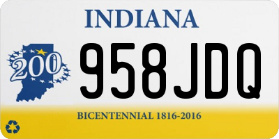IN license plate 958JDQ