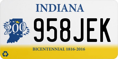 IN license plate 958JEK