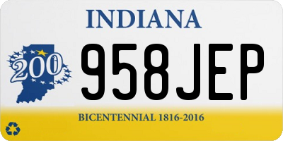IN license plate 958JEP