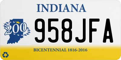 IN license plate 958JFA