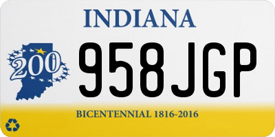 IN license plate 958JGP