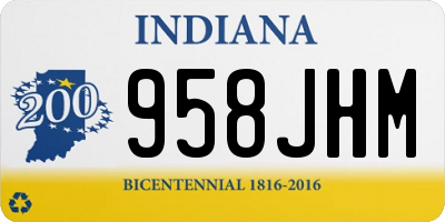 IN license plate 958JHM