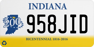 IN license plate 958JID