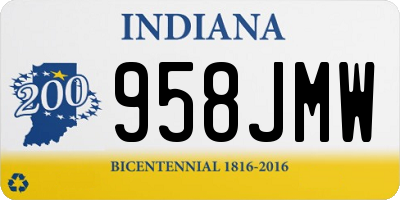 IN license plate 958JMW