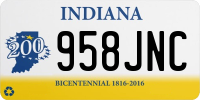 IN license plate 958JNC