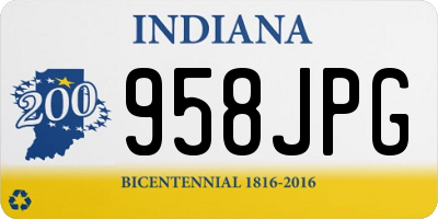 IN license plate 958JPG