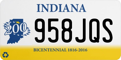 IN license plate 958JQS