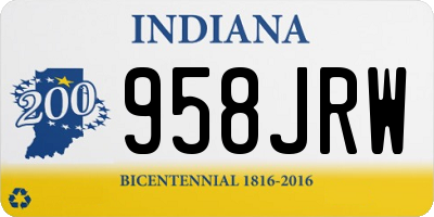IN license plate 958JRW
