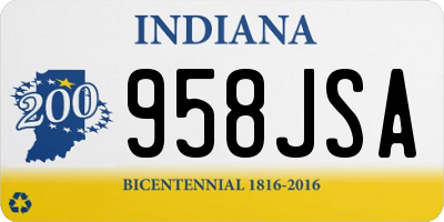 IN license plate 958JSA