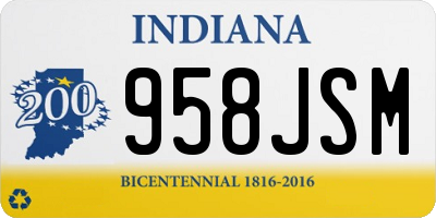 IN license plate 958JSM
