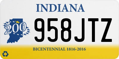 IN license plate 958JTZ