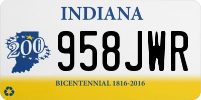 IN license plate 958JWR