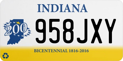 IN license plate 958JXY