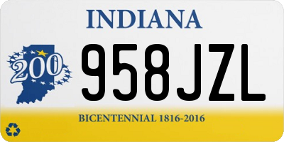 IN license plate 958JZL
