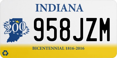 IN license plate 958JZM