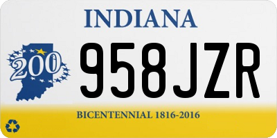 IN license plate 958JZR